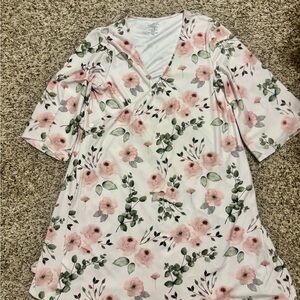 Caden Lane: Millie's Dusty Rose Garden Knit Maternity Robe